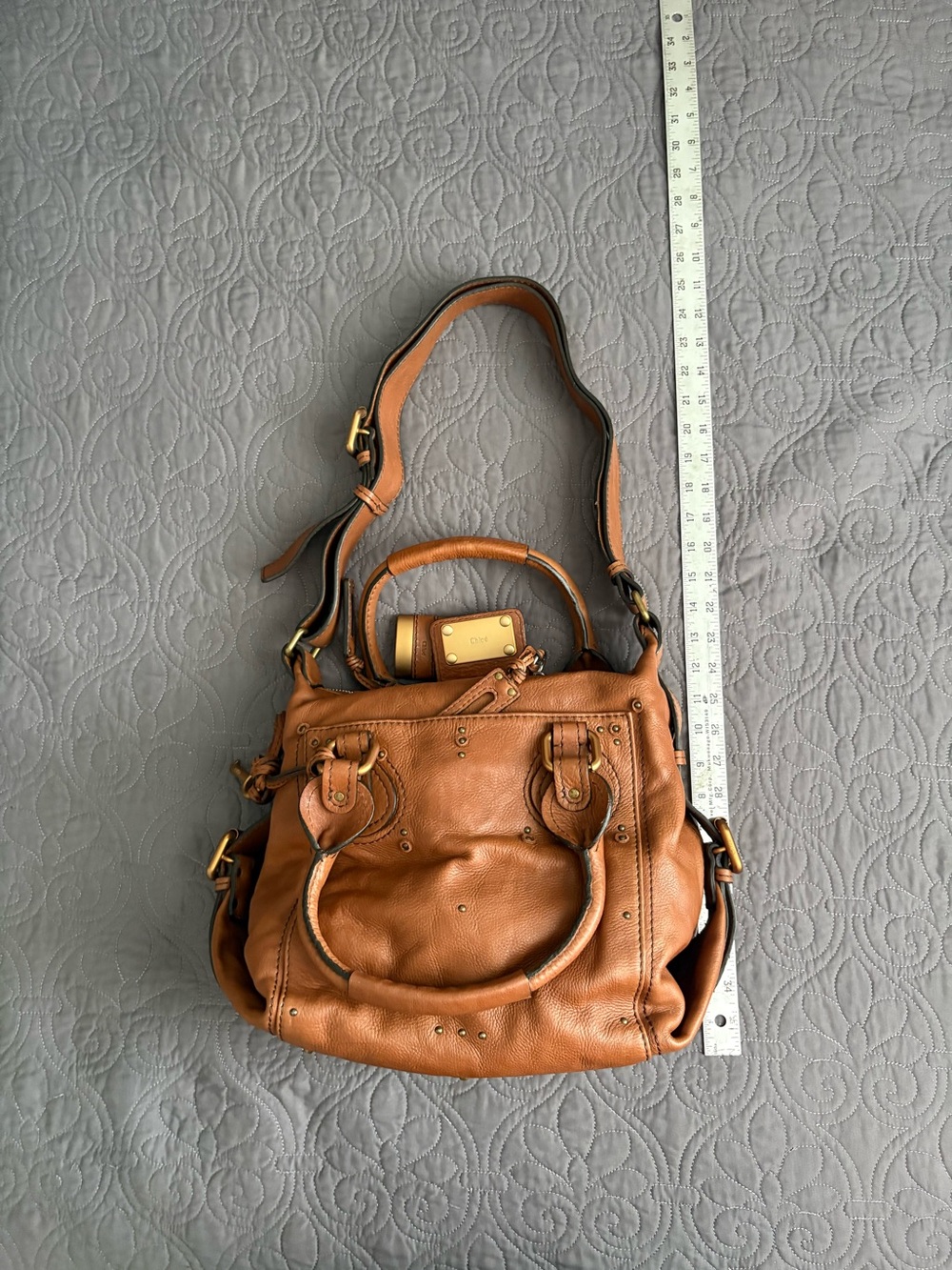 Authentic Vintage Chloé Paddington Leather Satchel Bag – Tan/Cognac - Picture 12 of 15